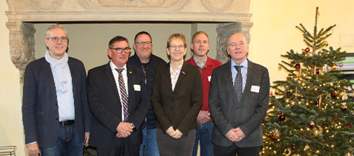 von links: Roland Willems, Werner Hagemann, Karsten Tiedemann, Dr. Ursula Baumeister, Marc Schäfer und Prof. Dr. Steffen Witzleben. (Herr Hoff ist nicht auf dem Bild)